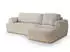 Masseno Senti N R-S Ecksofa L-Form mit Schlaffunktion & Bettkasten, Bouclé, Creme, 246x148cm (SENTI N R-S NOW OR NEVER 02)