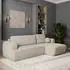 Masseno Senti N R-S Ecksofa L-Form mit Schlaffunktion & Bettkasten, Bouclé, Creme, 246x148cm (SENTI N R-S NOW OR NEVER 02)