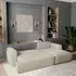 Masseno Senti N R-S Ecksofa L-Form mit Schlaffunktion & Bettkasten, Bouclé, Creme, 246x148cm (SENTI N R-S NOW OR NEVER 02)