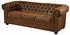 Massivmoebel24 Oxford Chesterfield Sofa 3-Sitzer Braun Polyester (68-920-100-0041)