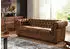 Massivmoebel24 Oxford Chesterfield Sofa 3-Sitzer Braun Polyester (68-920-100-0041)