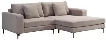 Home Deluxe Bellano Ecksofa L-Form Cordstoff Beige 238x188x94cm