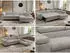 MKS Meble Pablo L Ecksofa L-Form Schlaffunktion Hellgrau Chenille