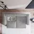 Masseno NERIO Ecksofa L-Form mit Schlaffunktion & Bettkasten, Hellgrau (NERIO TILIA 86)