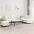 vidaXL 3-tlg. Sofagarnitur mit Kissen Creme Samt (3202228)