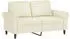vidaXL 3-tlg. Sofagarnitur mit Kissen Creme Samt (3202228)