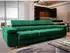 Masseno Mosine Schlafsofa Velours-Stoff Grün 281x87x98cm (MOSINE MONOLITH 37)