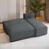 Masseno BRISO P Ecksofa L-Form mit Schlaffunktion & Bettkasten, Grau, Kordstoff, 200x140cm (BRISO P POSO 60)