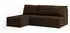 Masseno DOMIRA Ecksofa L-Form mit Schlaffunktion & Bettkasten, Braun (DOMIRA KRONOS 06)