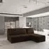 Masseno DOMIRA Ecksofa L-Form mit Schlaffunktion & Bettkasten, Braun (DOMIRA KRONOS 06)