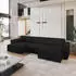 Masseno FENTO P Ecksofa U-Form Schlaffunktion Bettkasten Schwarz (FENTO P POSO 135)
