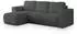 Masseno RINOVA Ecksofa L-Form Boucle-Stoff Grau Schlaffunktion 250x143cm (RINOVA QUELLE 92)