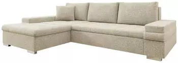 Mirjan24 Ecksofa L-Form mit Schlaffunktion und Bettkasten, 274x182cm, Sandfarben