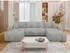 Mirjan24 Furyn U-Sofa Boucle mit Schlaffunktion und Bettkasten, 312x82x145cm
