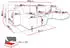 Mirjan24 Furyn U-Sofa Boucle mit Schlaffunktion und Bettkasten, 312x82x145cm