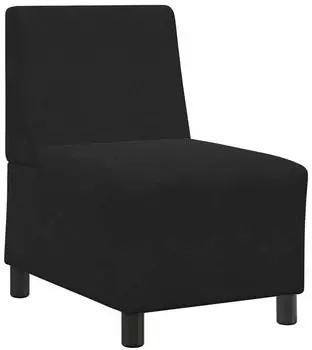 vidaXL Modulares Sofa ohne Armlehnen Samt Schwarz 55cm