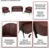 Mendler HWC-P30 Wohnzimmer-Set 2er-Sofa 2x Sessel Kunstleder rostrot (118691a)