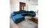 Masseno Casone R-S Wohnlandschaft U-Form Velours Blau mit Schlaffunktion 345x90x202cm (CASONE R-S)