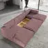 Masseno Sentum P Ecksofa U-Form mit Schlaffunktion & Bettkasten, Lila (SENTUM P POSO 130)