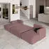 Masseno Sentum P Ecksofa U-Form mit Schlaffunktion & Bettkasten, Lila (SENTUM P POSO 130)