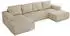 MKS Meble Trentino U Ecksofa U-Form Schlaffunktion Bettkasten Beige Velvet