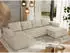 MKS Meble Trentino U Ecksofa U-Form Schlaffunktion Bettkasten Beige Velvet