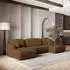 Masseno Savona N Ecksofa U-Form Schlaffunktion Bettkasten Braun Bouclé (SAVONA N NOW OR NEVER 56)