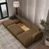 Masseno Savona N Ecksofa U-Form Schlaffunktion Bettkasten Braun Bouclé (SAVONA N NOW OR NEVER 56)