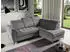 Beautysofa Aurora II Ecksofa L-Form rechts, Schlaffunktion, Bettkasten, Dunkelgrau (Vena 19)