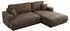 MKS Meble OVO L Ecksofa mit Schlaffunktion & Bettkasten, Velvet Braun, L-Form, 271x195cm