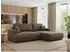 MKS Meble OVO L Ecksofa mit Schlaffunktion & Bettkasten, Velvet Braun, L-Form, 271x195cm