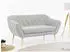 MKS Meble PIRS 2-Sitzer Sofa Skandinavischer Stil, Hellgrau, Holzbeine (PIRS-2)