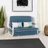 MCW MCW-M83 Schlafsofa mit Bettkasten 130x185cm, Stoff, dunkelblau (MCW-M83)