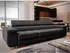 Masseno Mosine Schlafsofa Velours-Stoff Schwarz (MOSINE MONOLITH 95)