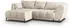 Masseno Vestano L-S Ecksofa L-Form Velours Creme mit Schlaffunktion 287x182cm (VESTANO L-S MATT VELVET 06)