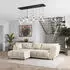 Masseno Vestano L-S Ecksofa L-Form Velours Creme mit Schlaffunktion 287x182cm (VESTANO L-S MATT VELVET 06)