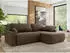 MKS Meble Cubo Ecksofa L-Form mit Schlaffunktion und Bettkasten, Velvet, Braun, 273x187cm