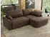 MKS Meble Cubo Ecksofa L-Form mit Schlaffunktion und Bettkasten, Velvet, Braun, 273x187cm