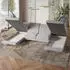 Masseno Teramo Ecksofa U-Form Schlaffunktion Bettkasten Schwarz Velours (TERAMO MONOLITH 95)