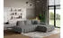 Masseno Alese R-S Ecksofa L-Form mit Schlaffunktion & Bettkasten, Velours, Grau, 265x185cm (ALESE R-S)