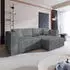 Masseno NERIO P Ecksofa L-Form mit Schlaffunktion & Bettkasten, Grau (NERIO P POSO 60)