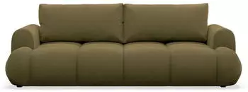 Selsey Ombo Doce 3-Sitzer Schlafsofa mit Bettkasten, wasserabweisender Samt, Olivgrün