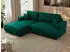 MKS Meble OVO L Ecksofa mit Schlaffunktion & Bettkasten, Velvet, Dunkelgrün, 271x195cm (Monolith 37)