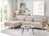 Beliani Simos Ecksofa 3-Sitzer Chenille Beige Chaiselongue rechts