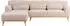 Beliani Simos Ecksofa 3-Sitzer Chenille Beige Chaiselongue rechts