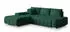 Masseno Alese L-S Ecksofa mit Schlaffunktion, Velours, Grün, 265x185cm (Alese L-S)
