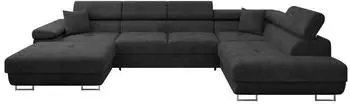 Mirjan24 Torezio Bis Ecksofa mit Schlaffunktion und Bettkasten, 7-Sitzer, 346x203cm (Torezio Bis)