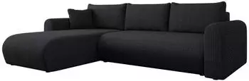 Mirjan24 Eliwo Cord Ecksofa L-Form mit Schlaffunktion und Bettkasten (Eliwo)