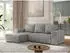 MKS Meble Trentino L Ecksofa L-Form Schlaffunktion Bettkasten Hellgrau Velvet (Trentino L)