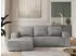 MKS Meble Trentino L Ecksofa L-Form Schlaffunktion Bettkasten Hellgrau Velvet (Trentino L)